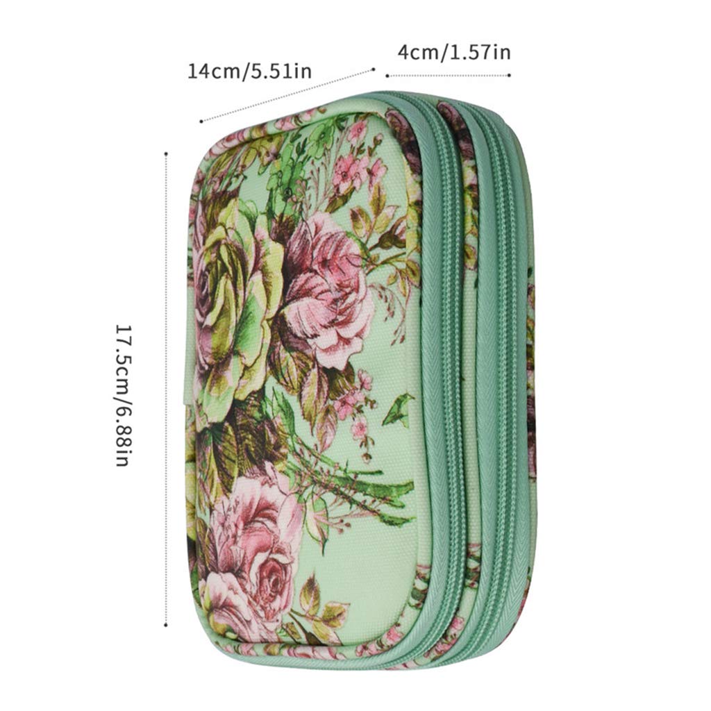Crochet Hook Case with Zipper - Portable Travel Pouch for Knitting Needles & Crochet Accessories - Perfect for Crafters, Yarn Storage & On-the-Go Projects