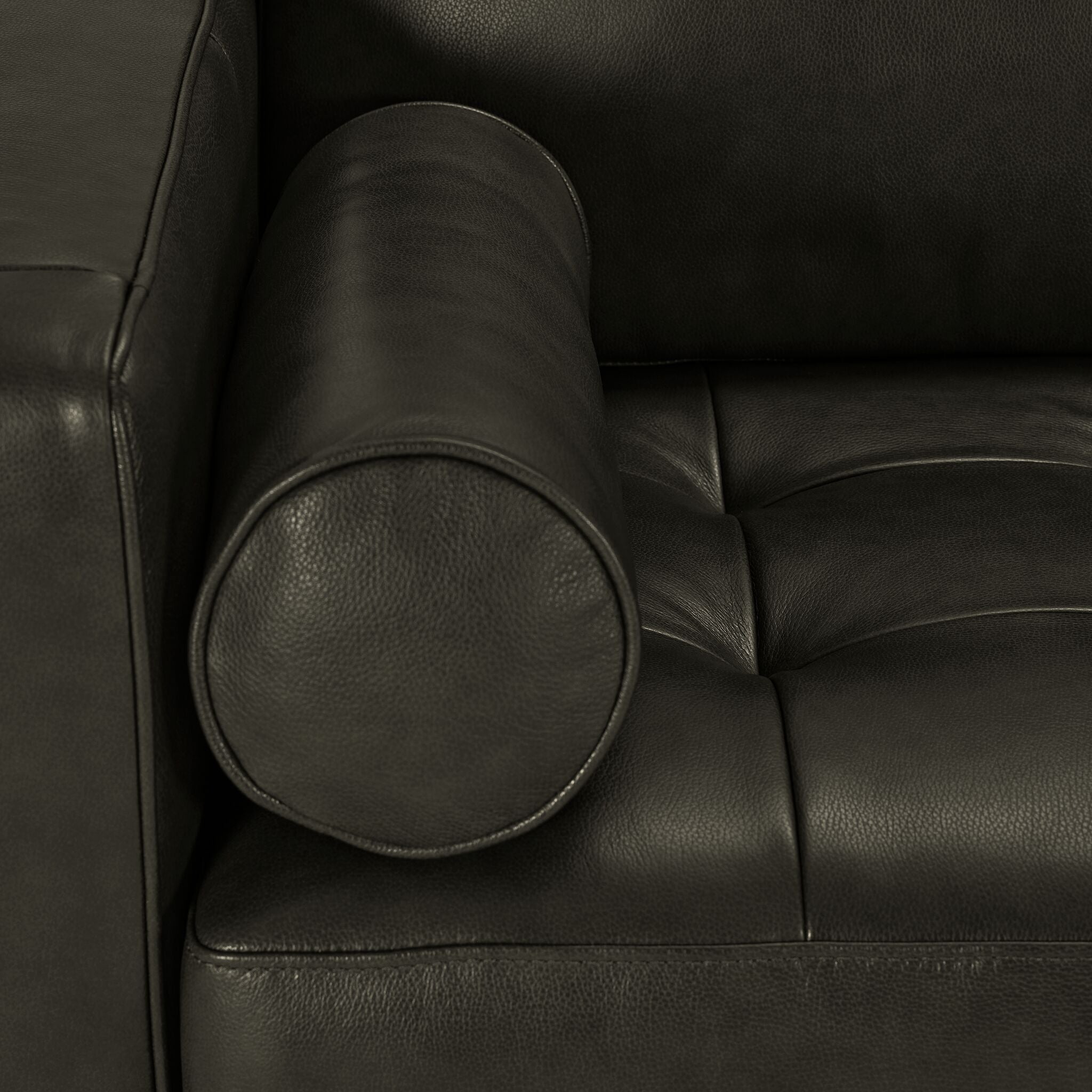 Premium Bari Leather Sofa and Chair Set in Charcoal - Modern Living Room Furniture for Home & Office Comfort