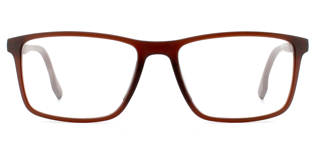 Modern Brown Rectangular Reading Glasses FA02 09 - Lightweight Eyeglasses for Reading, Computer Use & Daily Activities
