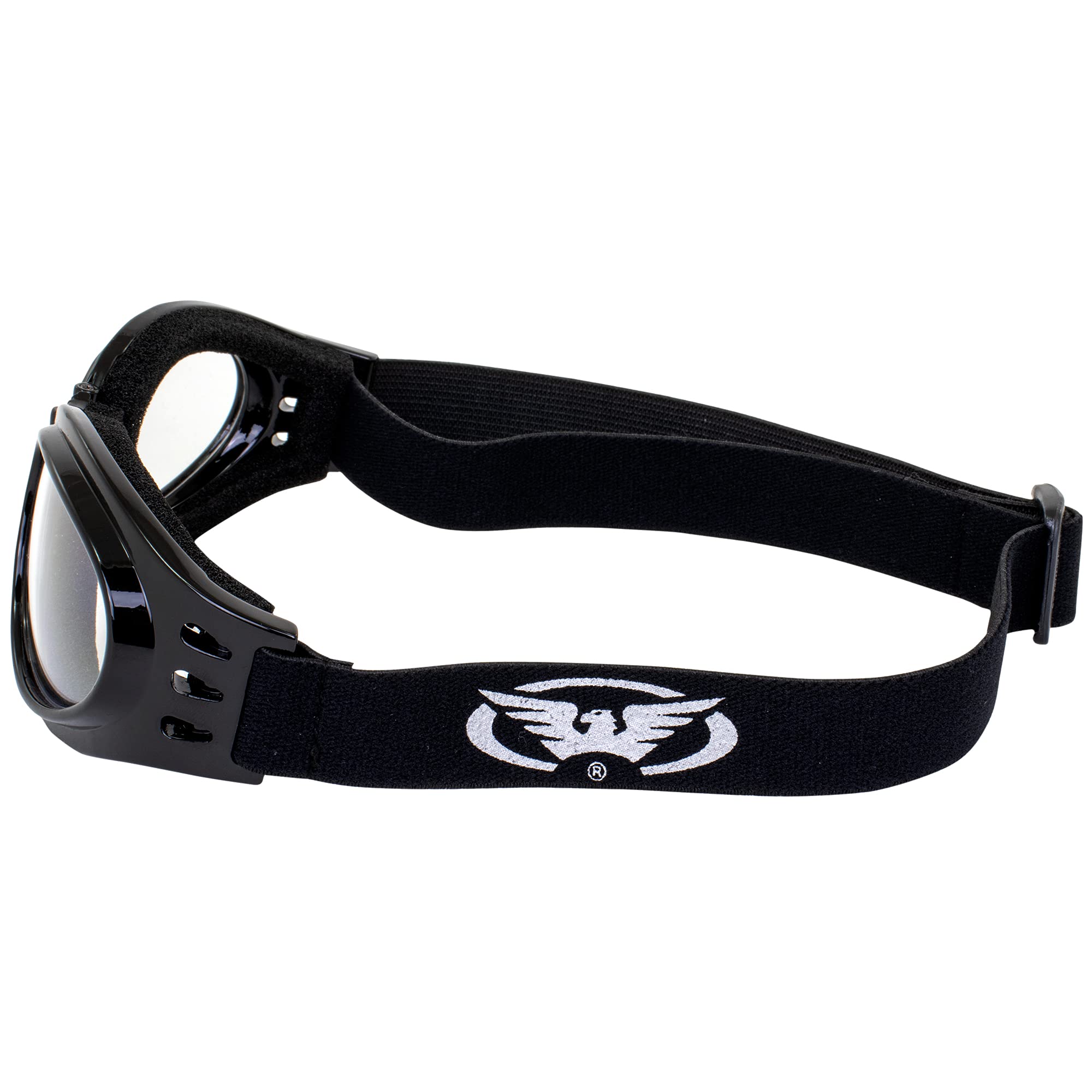 Global Vision 3 Foldable Motorcycle Goggles - Clear, Smoked & Yellow Mirrored Lenses for Burning Man Festival | UV Protection, Windproof Riding Glasses for Motorcycle, ATV, Snowmobile & Outdoor Adventures
