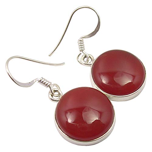 Cabochon Carnelian Earrings for Women - 1.3
