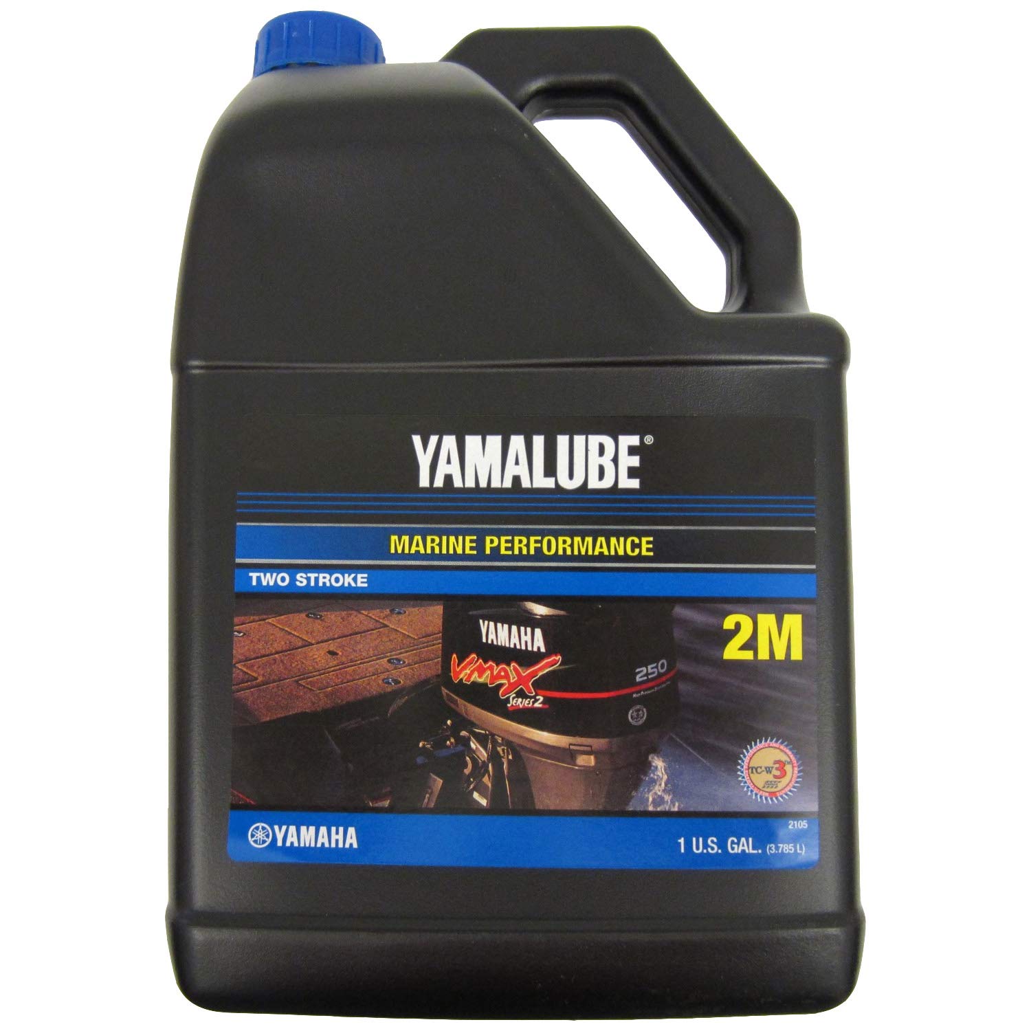 Yamalube 2M Marine 2-Stroke Engine Oil - 4 Gallons (LUB-2STRK-M1-04) | OEM Yamaha Outboard Motor Oil for Boats, Jet Skis & Watercraft | High-Performance Lubrication for Saltwater & Freshwater Use