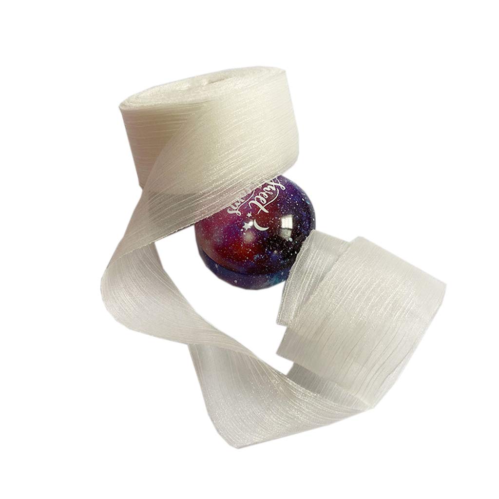 CAREMILLE 50 Yards Organza Ribbon - Premium Chiffon Fabric for DIY Wedding Bouquets, Hair Bows, Gift Wrapping & Party Decorations (Perfect for Bridal, Baby Shower, Birthday & Craft Projects)