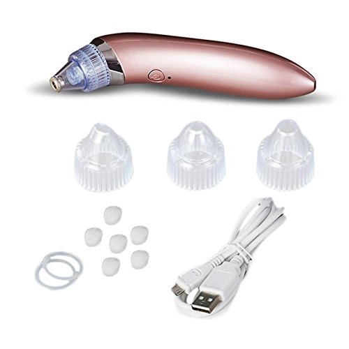Rose Gold Blackhead Remover Vacuum - Electric Pore Cleaner for Face, Acne Treatment & Facial Cleansing Tool - Perfect for Home Spa & Skincare Routine