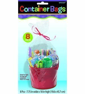 Amscan 8-Pack Reusable Container Bags - Durable Storage Bags for Parties, Travel & Home Organization
