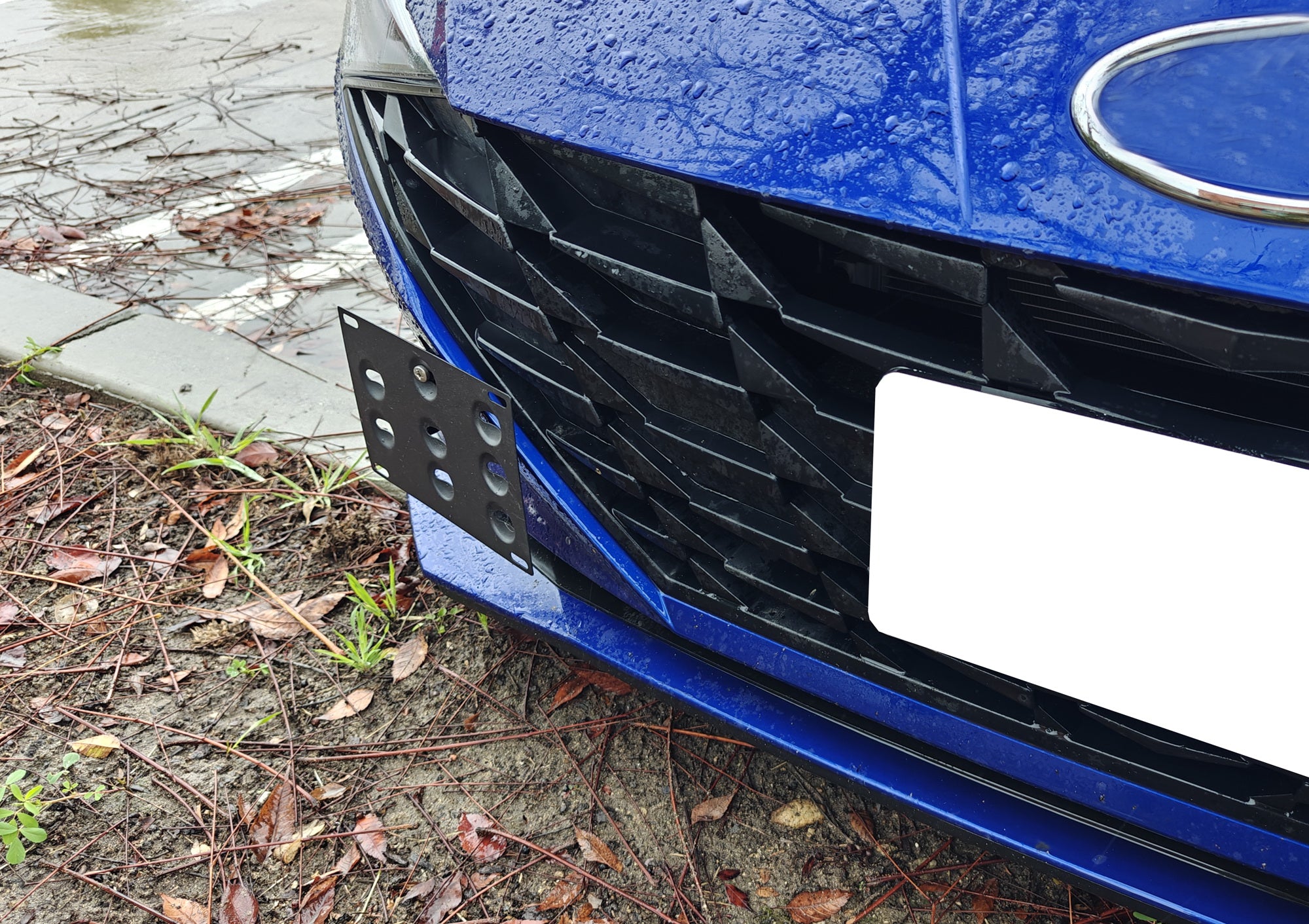 21+ Hyundai Elantra Front Bumper Tow Hook License Plate Mounting Bracket Kit - Universal Fit for Easy Installation (Perfect for Car Shows & Parking Compliance)