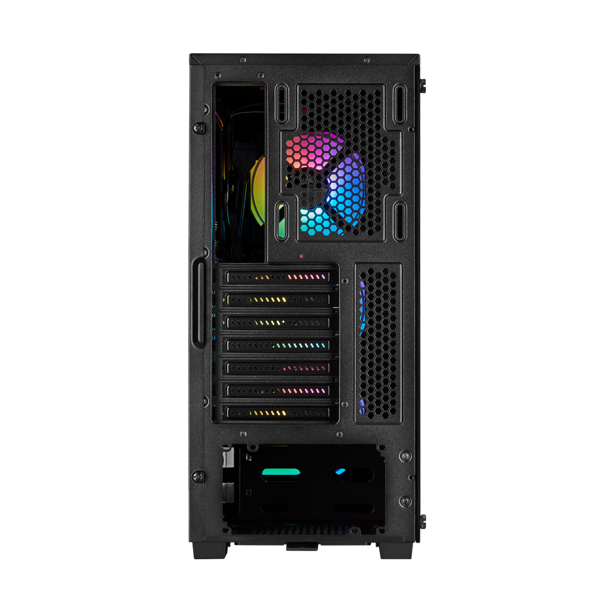Corsair iCUE 220T RGB Tempered Glass Mid Tower ATX PC Case - Black | High Airflow Design with 3 RGB Fans | Perfect for Gaming & Streaming Setup
