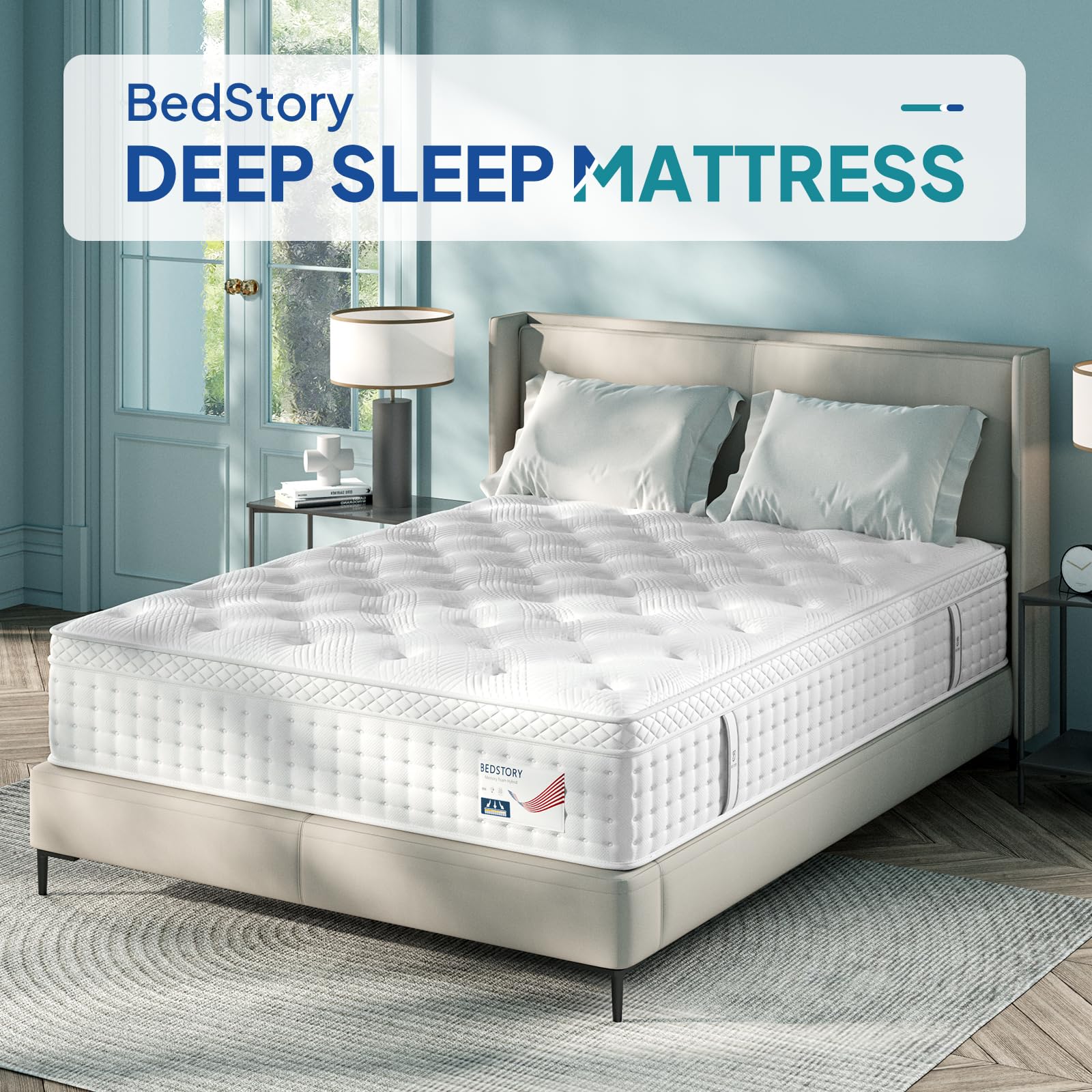 BedStory 12 Inch Twin Hybrid Mattress - Gel Memory Foam for Deep Sleep with Extra Lumbar & Shoulder Support | Fiberglass Free, Odorless | 365-Night Trial & Forever Warranty | Perfect for Guest Rooms, Kids' Beds & Small Spaces