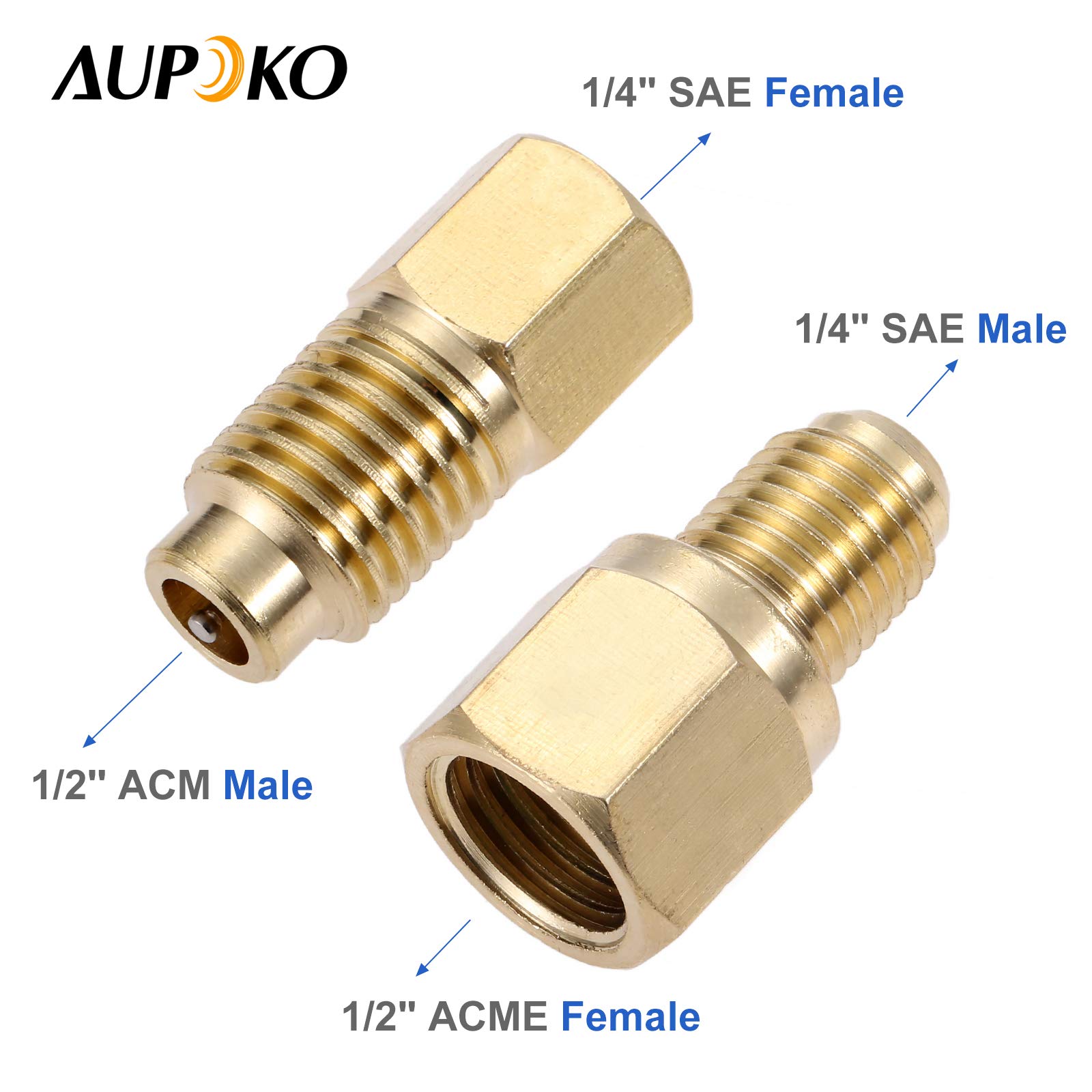R12 R22 to R134a Adapter Kit - A/C Refrigerant Conversion Adapters with Valve Core Remover, 1/4