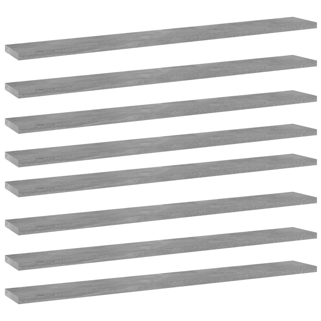 8-Pack Concrete Gray Bookshelf Boards 31.5