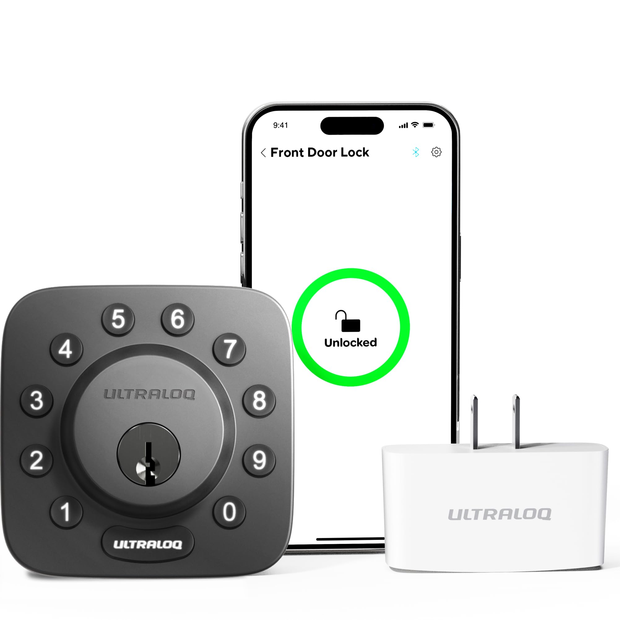 Ultraloq U-Bolt Pro Smart Lock with WiFi Bridge - Keyless Entry Deadbolt with Mobile App Control, Anti-Peep Keypad, Auto Lock/Unlock & Temporary Access Sharing for Home Security | Perfect for Airbnb Rentals, Vacation Homes & Smart Apartments