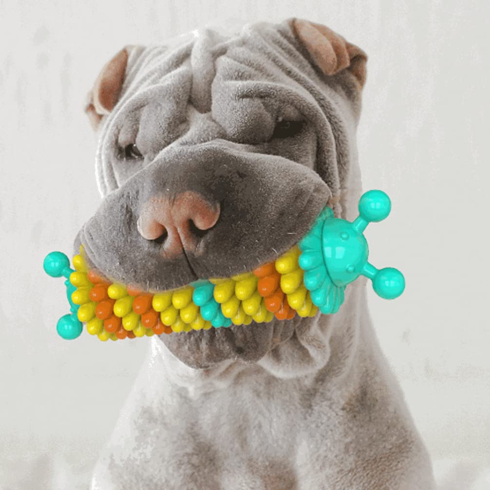 Balacoo Dog Teething Toy - Puppy Chew Toy for Teeth Cleaning & Dental Care, Caterpillar-Shaped TPR Toothbrush Chew Stick for Small & Medium Dogs - Perfect for Teething Puppies & Dental Hygiene at Home or Travel