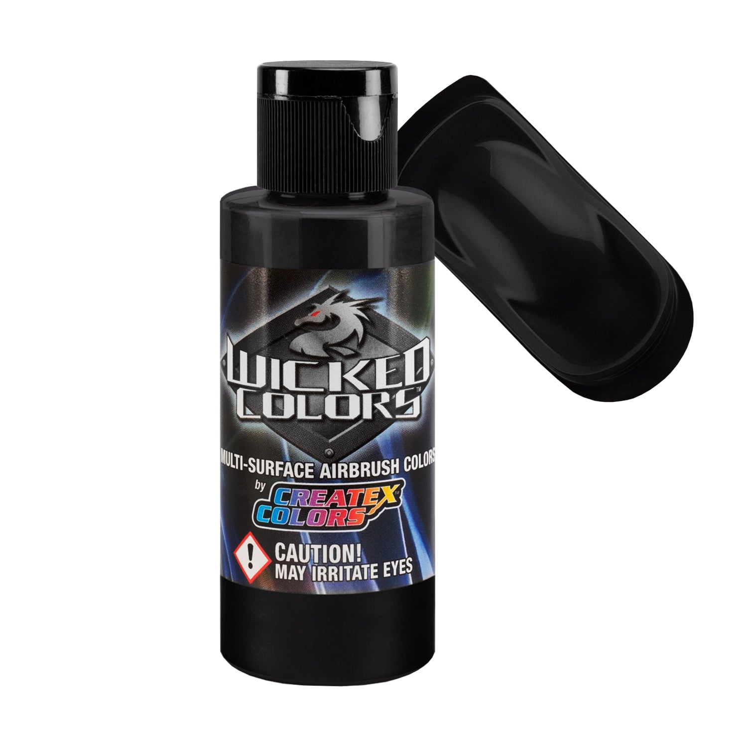 Premium Black Wicked Pearlized Airbrush Paint - 2 oz Bottle for Custom Art, Automotive & Hobby Projects - High-Quality Metallic Finish for Models, Motorcycles & DIY Crafts