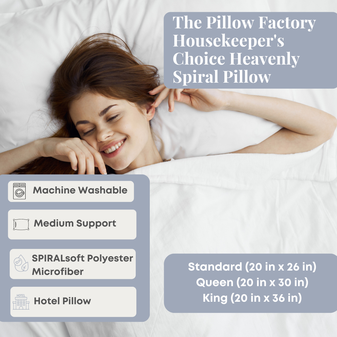 Heavenly Spiral Pillow - Ultra Soft Support for Neck & Back Pain Relief - Featured at Borgata Hotel Casino & Spa® - Perfect for Travel, Home & Office Use