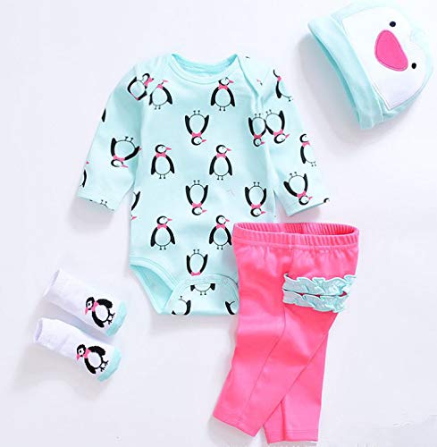 20-22 Inch Reborn Baby Doll Clothes Outfit Set - Cute Penguin Style Newborn Doll Accessories for Girls | Perfect for Collecting, Gift Giving & Role Play
