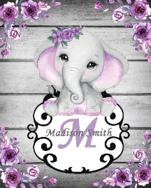 Purple Floral Elephant5