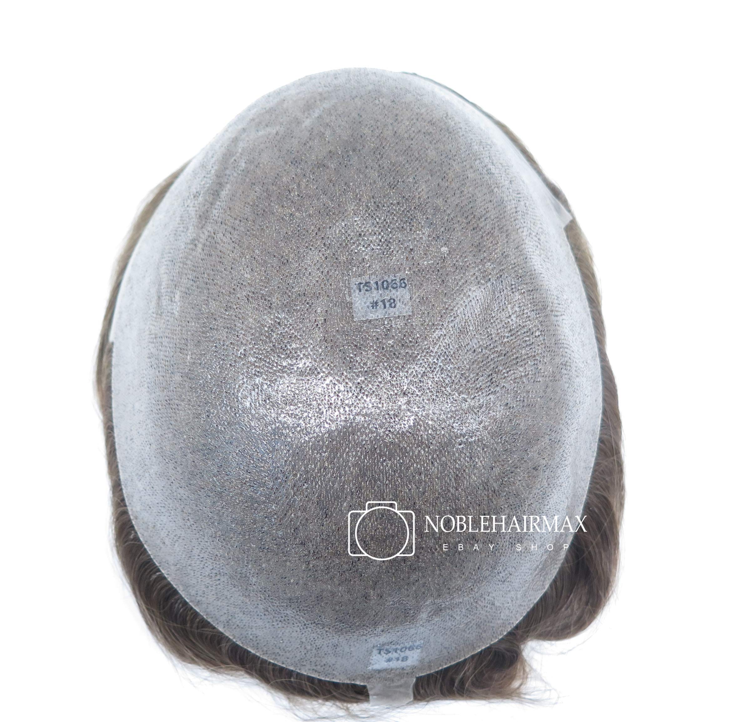 Men's Human Hair Replacement System - Real Poly Skin Toupee with Scalloped Front | Medium Blonde #20 Wig for Thinning Hair | Perfect for Daily Wear, Special Occasions & Confidence Boost