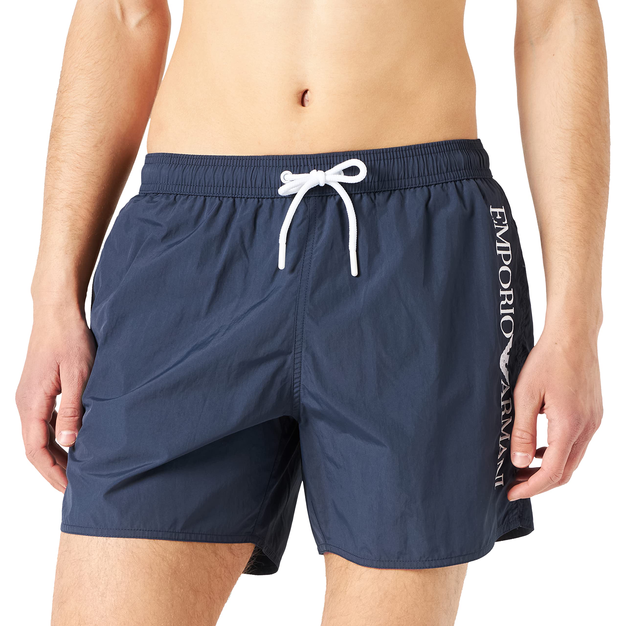 Emporio Armani Men's Swim Boxer Briefs with Embroidered Logo - Quick Dry Comfort for Beach, Pool & Vacation