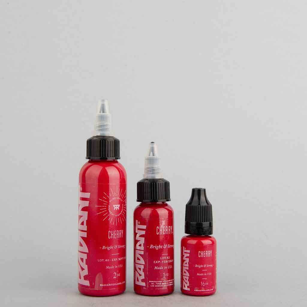 Premium Cherry Red Tattoo Ink - 1 oz Bottle for Professional Tattoo Artists | Safe, Vibrant & Long-Lasting | Ideal for Sleeves, Fine Line & Color Work