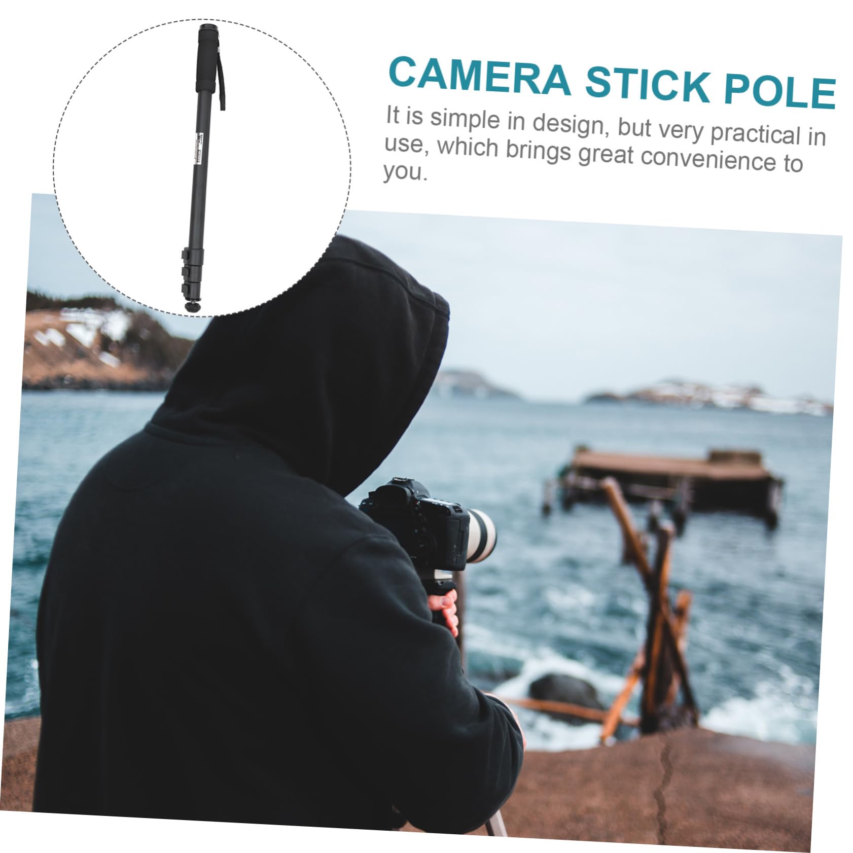 Veemoon Lightweight Telescopic Camera Monopod for DSLR Cameras - Portable Tripod Stand for Outdoor Travel, Sports Events & Vlogging (Perfect for Hiking, Photography & Video Shooting)