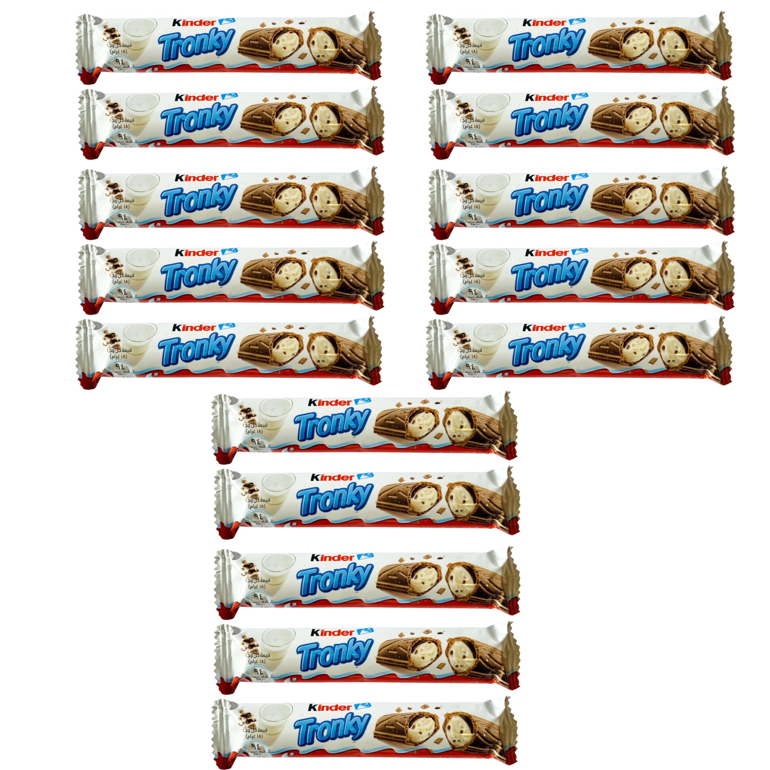 15-Pack Kinder Tronky Special-Snacks 07® - Delicious Chocolate Snack Bars for Kids, Perfect for School Lunches, Birthday Parties & Family Gatherings (Shipping Carton Included)