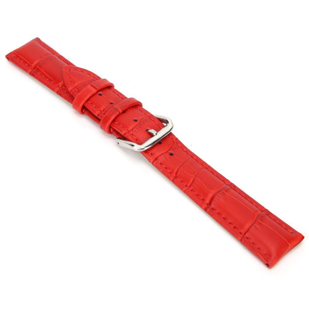 ZJchao 18mm Red PU Leather Watch Band - Adjustable Unisex Watch Strap Replacement for Men & Women, Perfect for Watch Repair, Daily Wear & Gift Giving