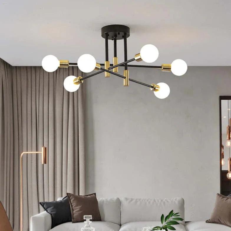 Modern Spherical Flush Mount Ceiling Light Fixture - Dimmable LED Dining Room Lighting for Kitchen, Bedroom & Hallway - Elegant Home Decor