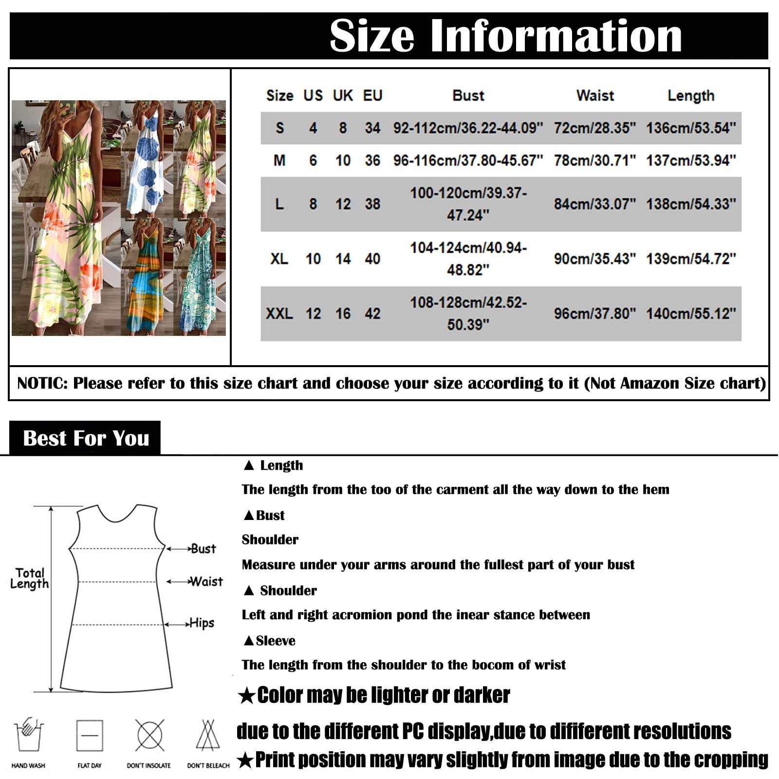 Women's Bohemian Floral Print Summer Dress - Casual V-Neck Sleeveless Beach Vacation Dress for Women | Perfect for Beach Getaways, Pool Parties & Summer Outings