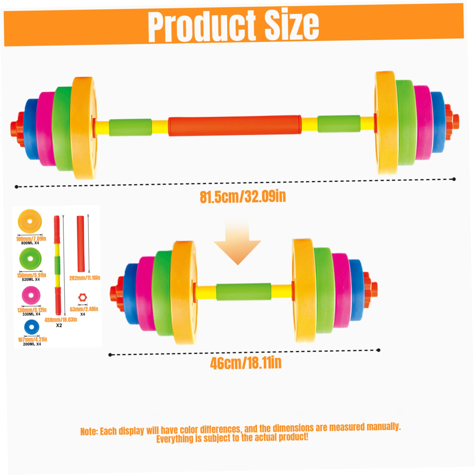 Kids Adjustable Water/Sand Weights - Reusable Gym Equipment for Home Fitness