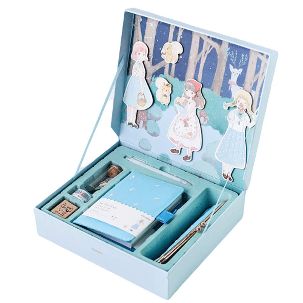 WUHE Lesson Planner and Record Book - Daily Planner for Teachers, Student Calendar Journal, Paperback with Gift Box Set (Blue) - Perfect for Classroom Organization, Homeschooling & Teacher Gifts