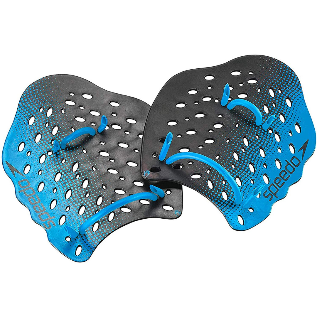 Speedo Power Paddle Plus Swim Training Paddles - Professional Hand Paddles for Swimming Workouts, Improve Stroke Technique & Strength - Perfect for Pool Training, Competitive Swimmers & Water Fitness