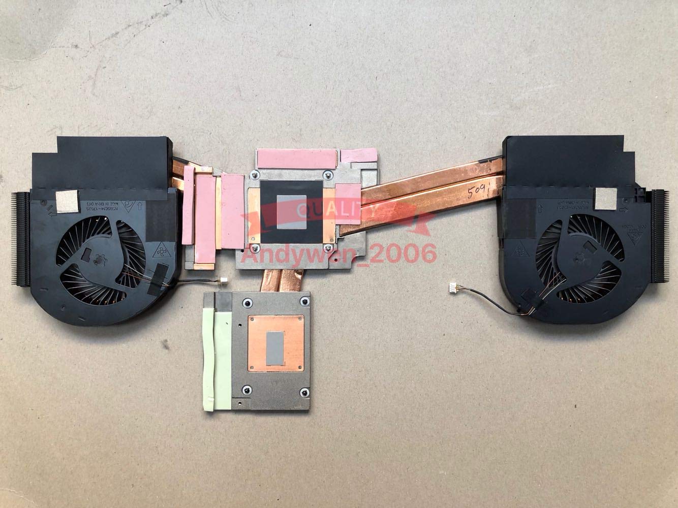 Original: Compatible Replacement for DELL Precision 7730 M7730 Fan Heatsink 7JV64 07JV64   Optimized: Dell Precision 7730 Cooling Fan Replacement - Compatible with M7730 Laptop, Part Numbers 7JV64 & 07JV64 - Perfect for Gaming, Video Editing & Heavy Workloads