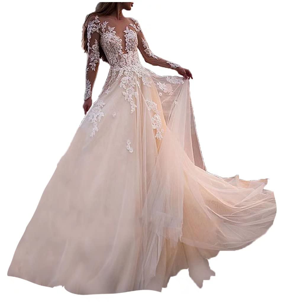 2023 Boho Lace Beach Wedding Dresses for Women - Elegant Beaded Bridal Gowns for Beach, Destination & Outdoor Weddings