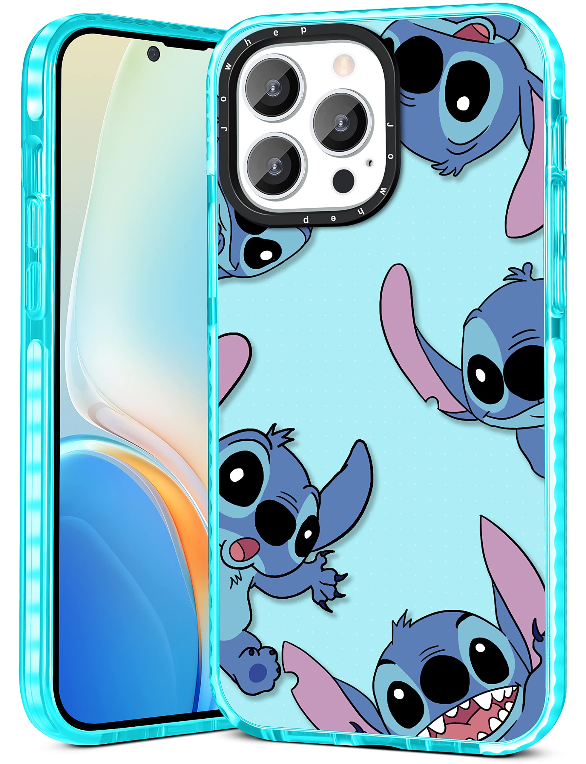 Cute Cartoon Character iPhone 13 Pro Max Case - Kawaii Shockproof Soft TPU Protective Cover for Girls, Kids & Teens (6.7 Inches) - Perfect for School, Travel & Everyday Use
