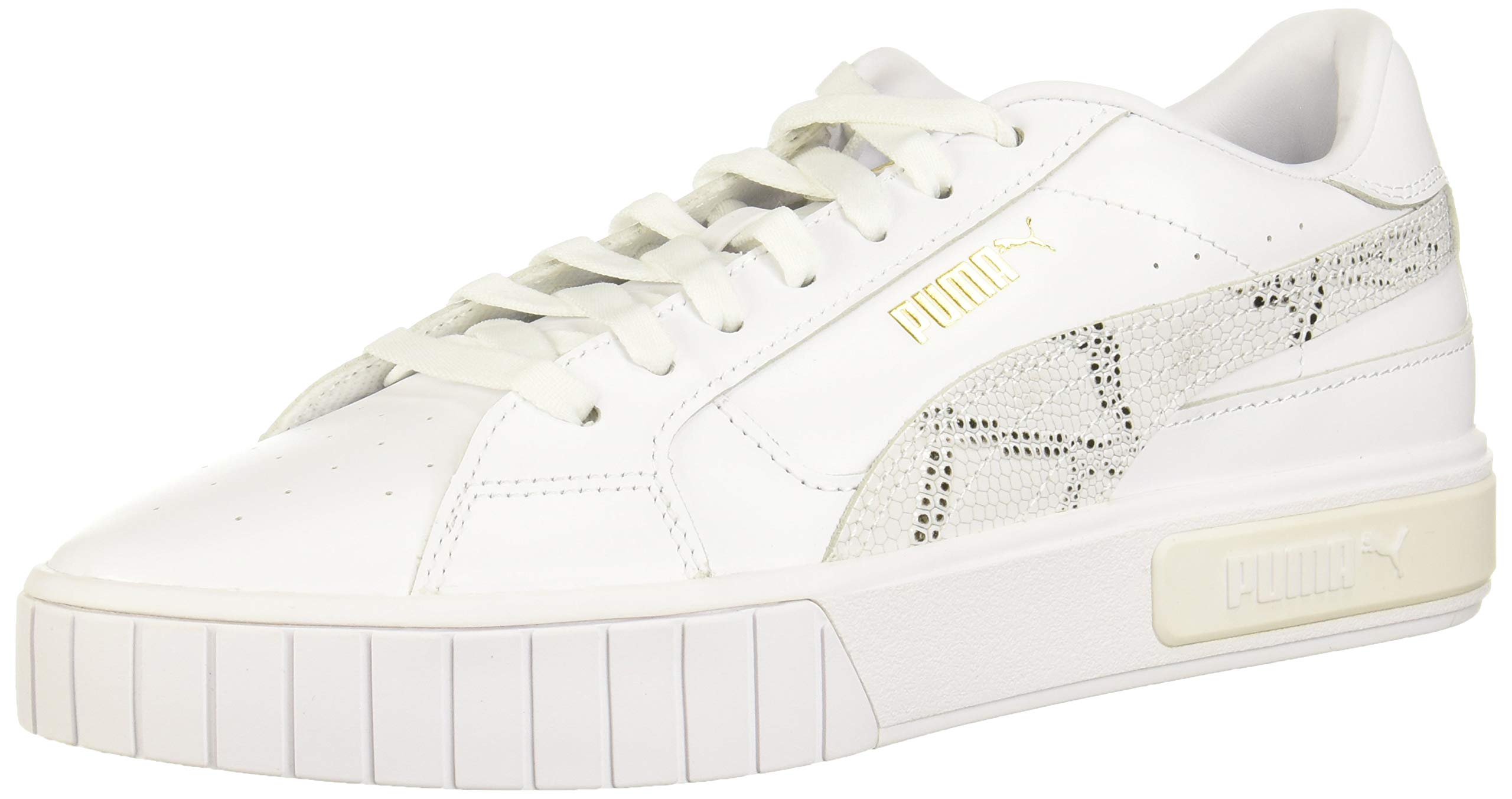 PUMA Women's Cali Star Snake Sneakers - Fashionable White & Black Athletic Shoes for Running, Gym & Casual Wear