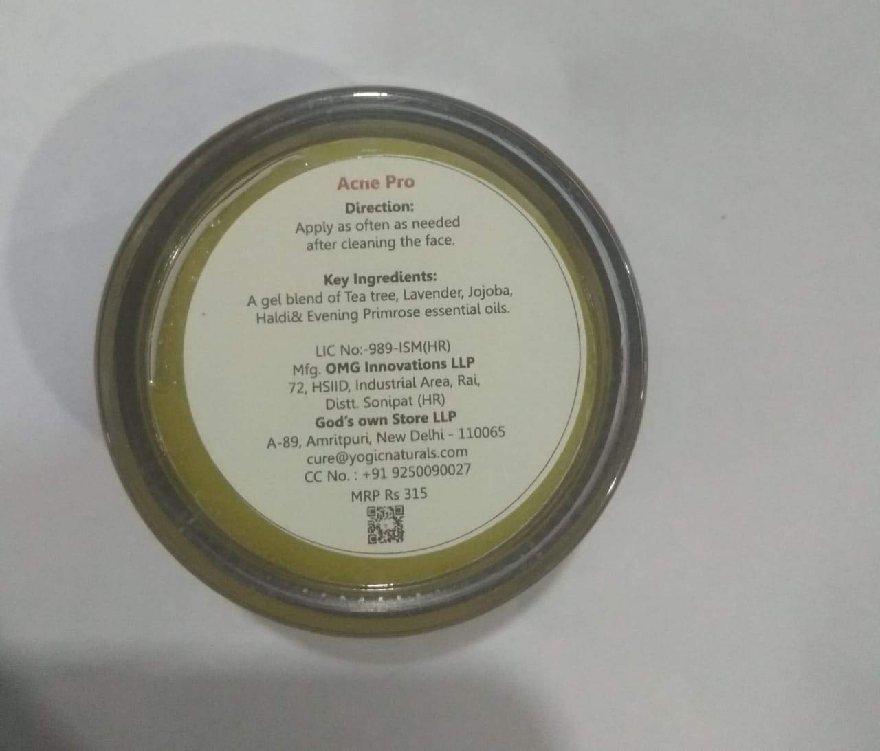 God's Own Store WHO-GMP Certified 'Acne Pro' - Natural Plant-Based Gel & Oil Blend for Acne Treatment | Moisturizes Skin, Clears Dark Spots & Prevents Scarring | Perfect for Daily Skincare Routine & Sensitive Skin Care