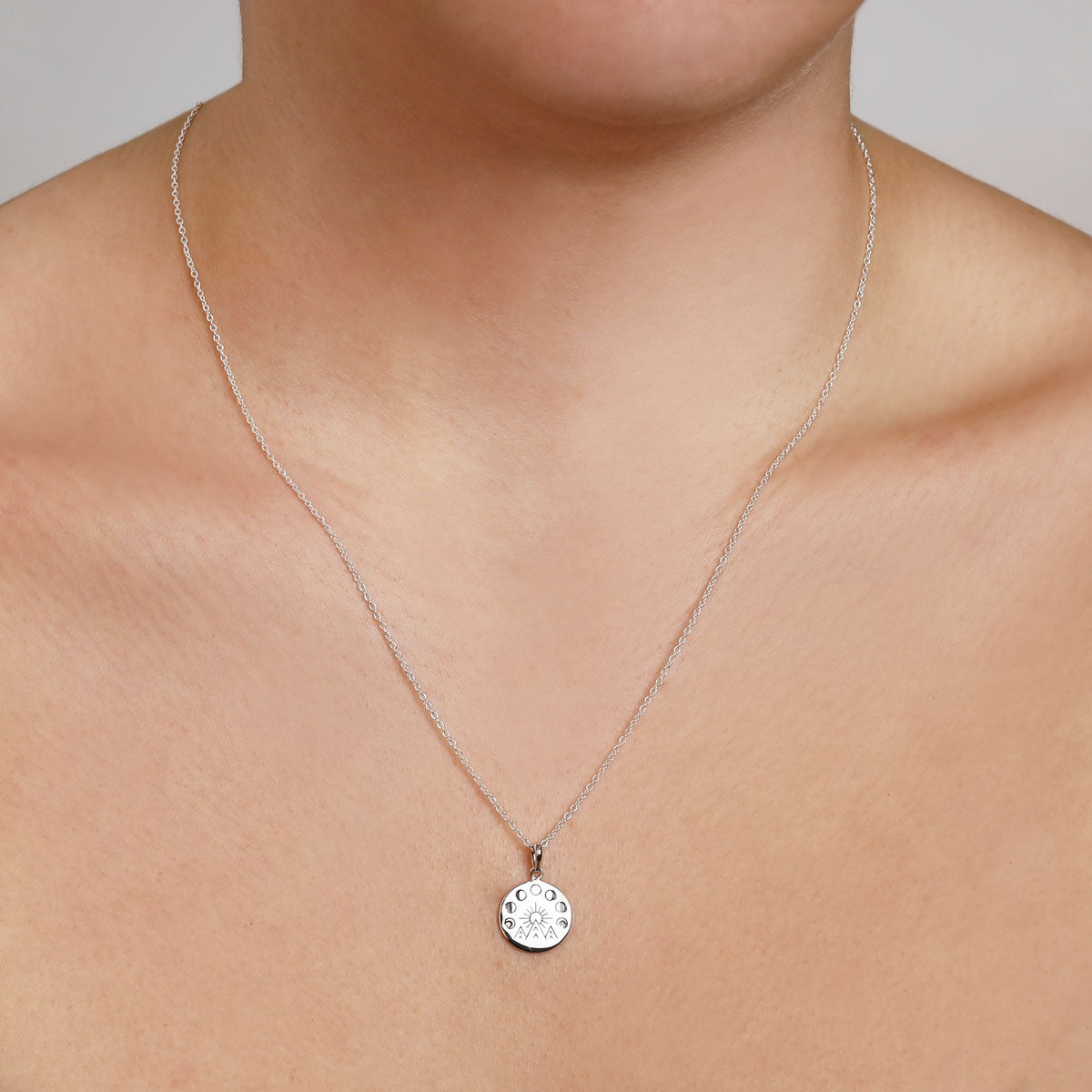 Moon and The Mountains Medallion Necklace - Boho Chic Pendant Jewelry for Women - Perfect for Layering, Everyday Wear & Gift Giving