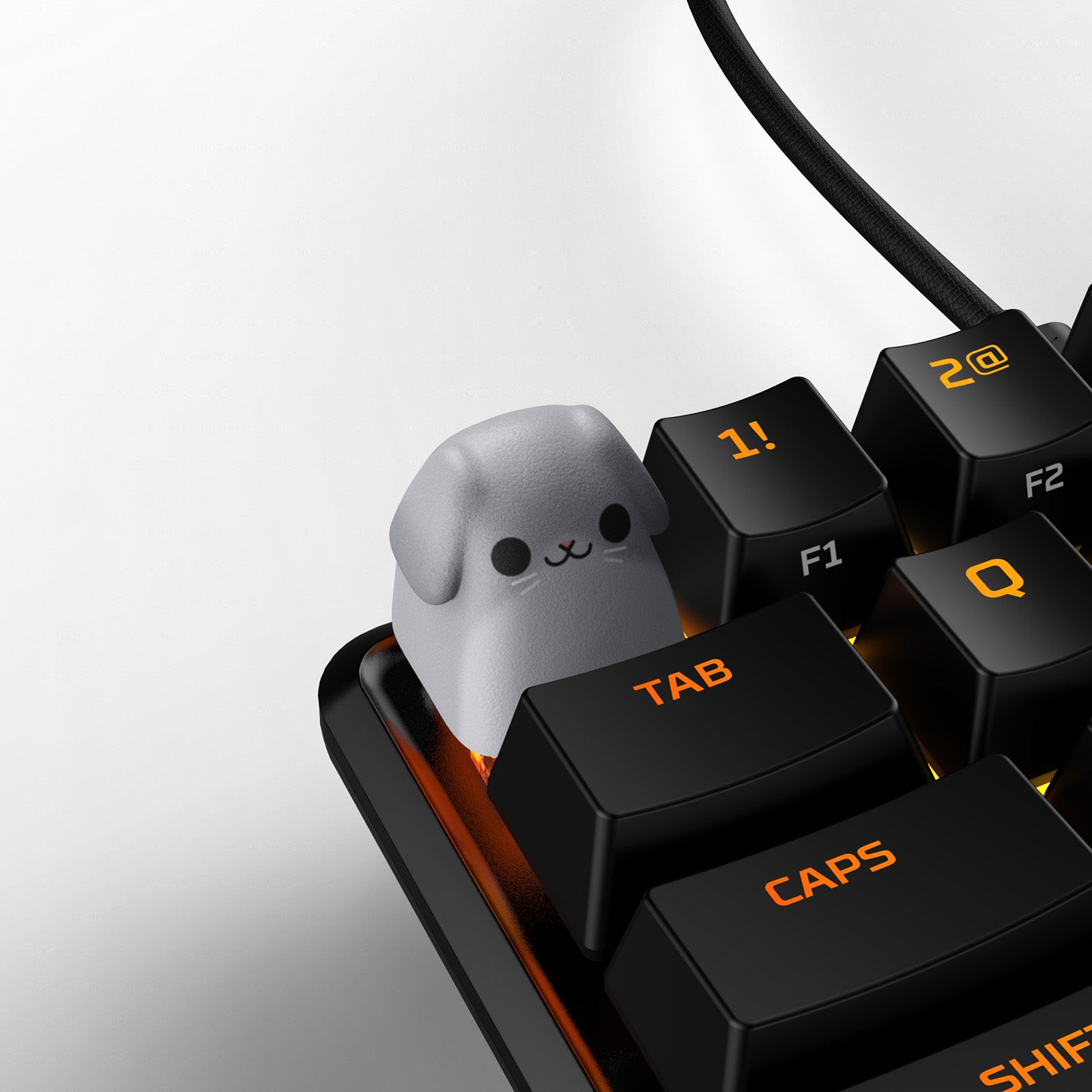 HX3D Custom Keycap - Cute Rabbit Design for Mechanical Keyboards - Perfect for Gaming, Typing & Custom PC Builds