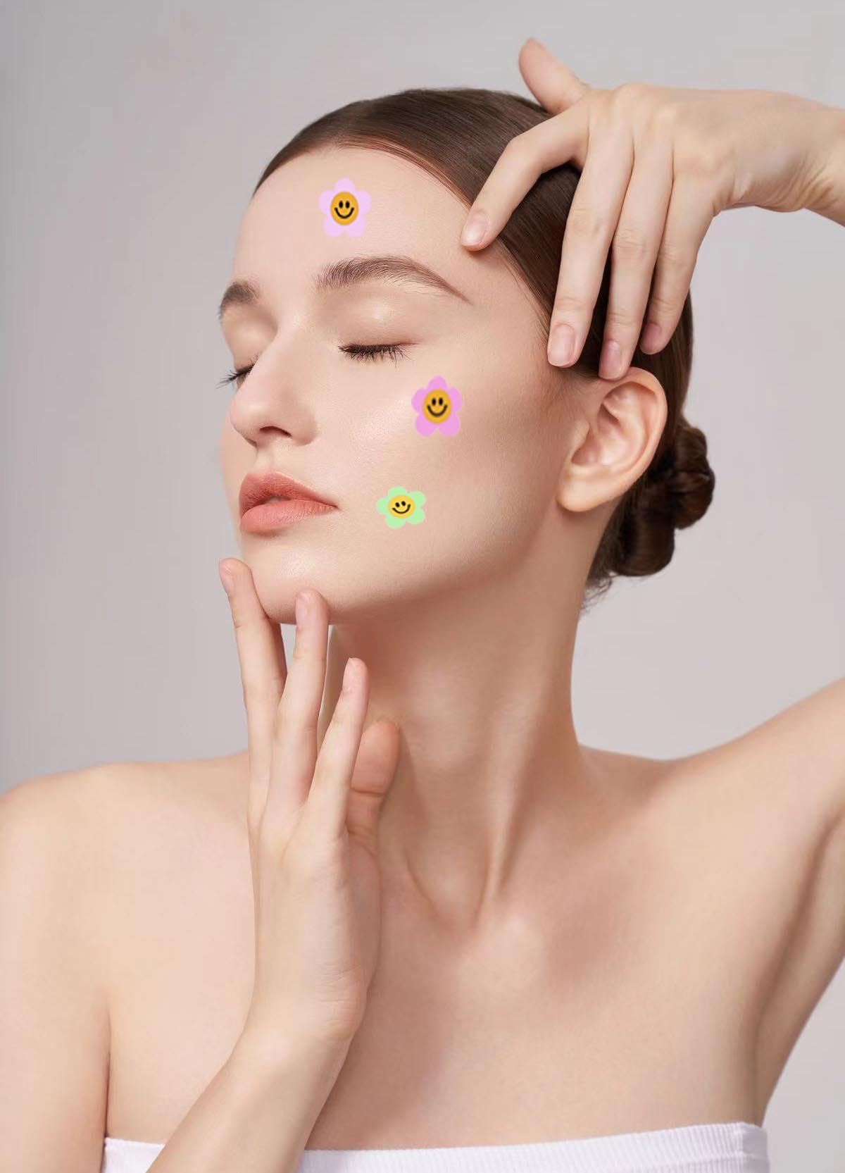 Hydrocolloid Acne Patches for Face - Pimple Stickers, Blemish & Zit Patches - Cruelty-Free & Vegan - Smiles Flower (1 Pack) - Perfect for Overnight Acne Treatment & On-the-Go Skincare
