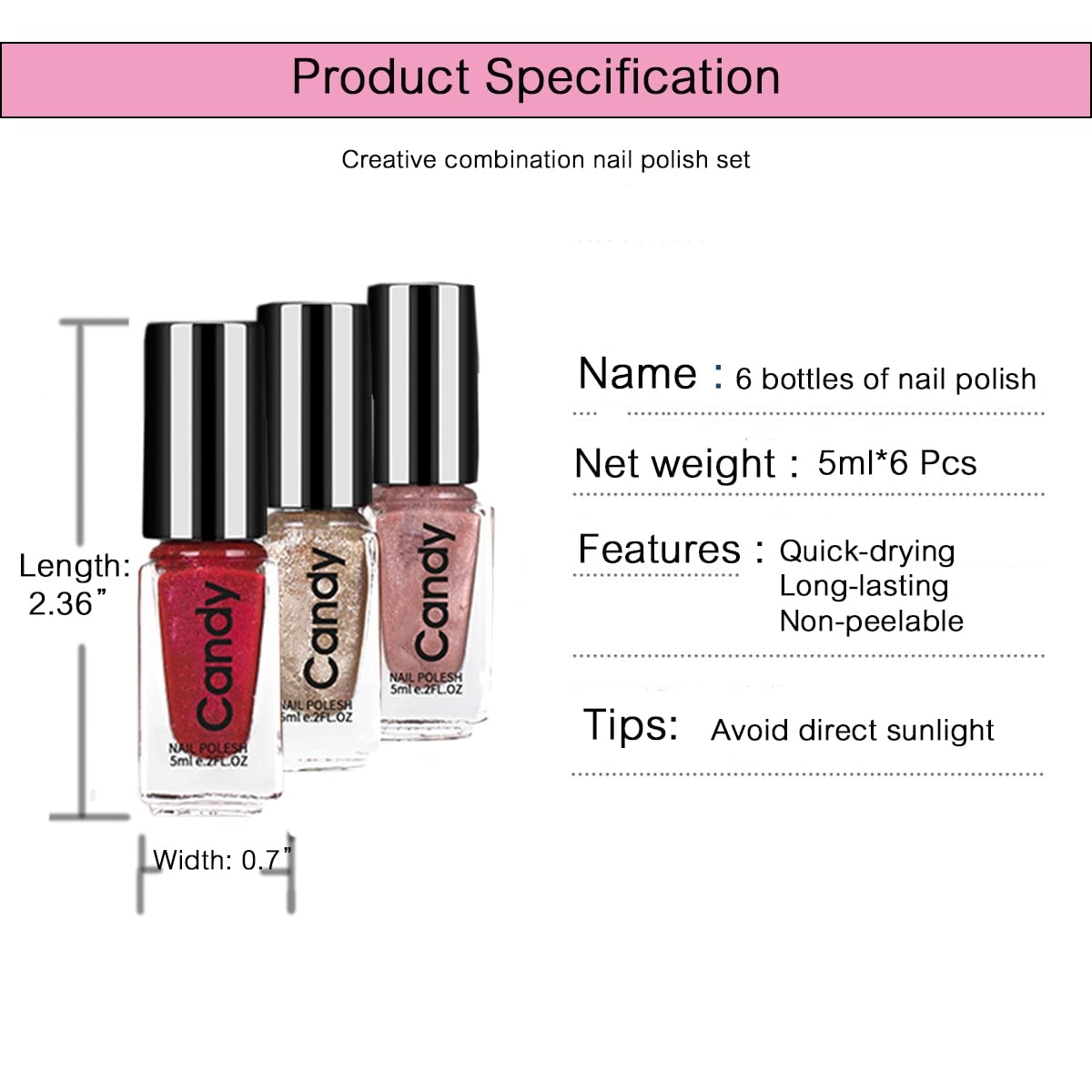 Fast-Drying Long-Lasting Nail Polish Set for Women - Chip-Resistant Quick Dry Nail Varnish for Salon-Quality Manicures at Home | Perfect for Everyday Wear, Special Occasions & DIY Nail Art