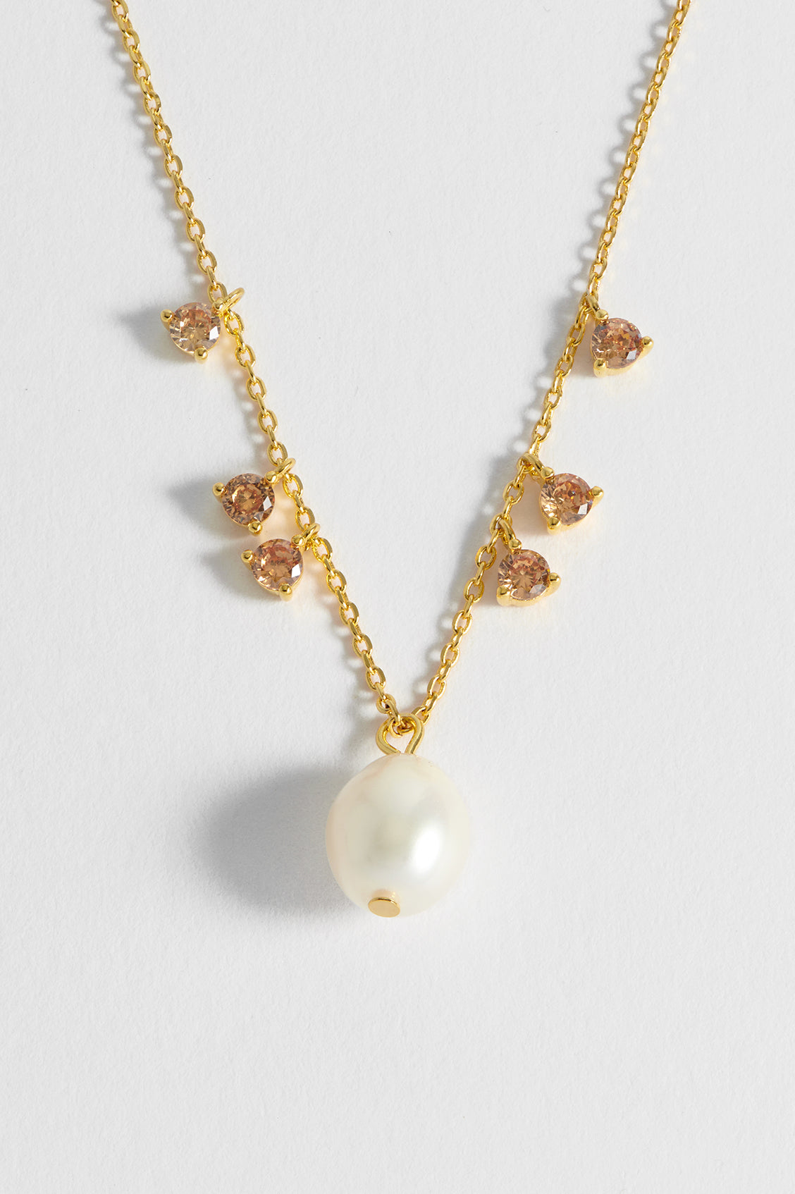 Elegant Pearl & CZ Pendant Necklace for Women - Perfect for Weddings, Parties & Special Occasions