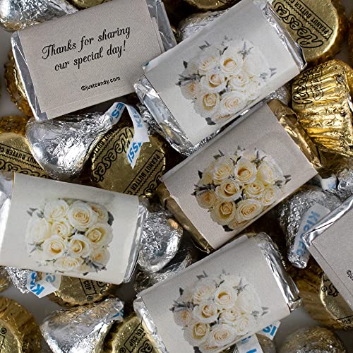 3lb Bulk Wedding Candy Assortment - Hershey's Kisses, Miniatures & Reese's Peanut Butter Cups for Wedding Favors, Bridal Showers & Party Decorations