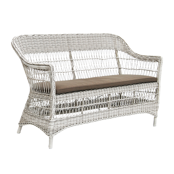 Charlot Outdoor 2-Seater Patio Sofa - Waterproof Wicker Furniture for Garden, Balcony, and Poolside Relaxation