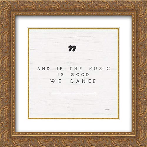 Jaxn BLVD. 15x15 Inch Gold Ornate Framed Wall Art - Double Matted Museum Quality Print 'We Dance' - Perfect for Living Room, Bedroom & Office Decor