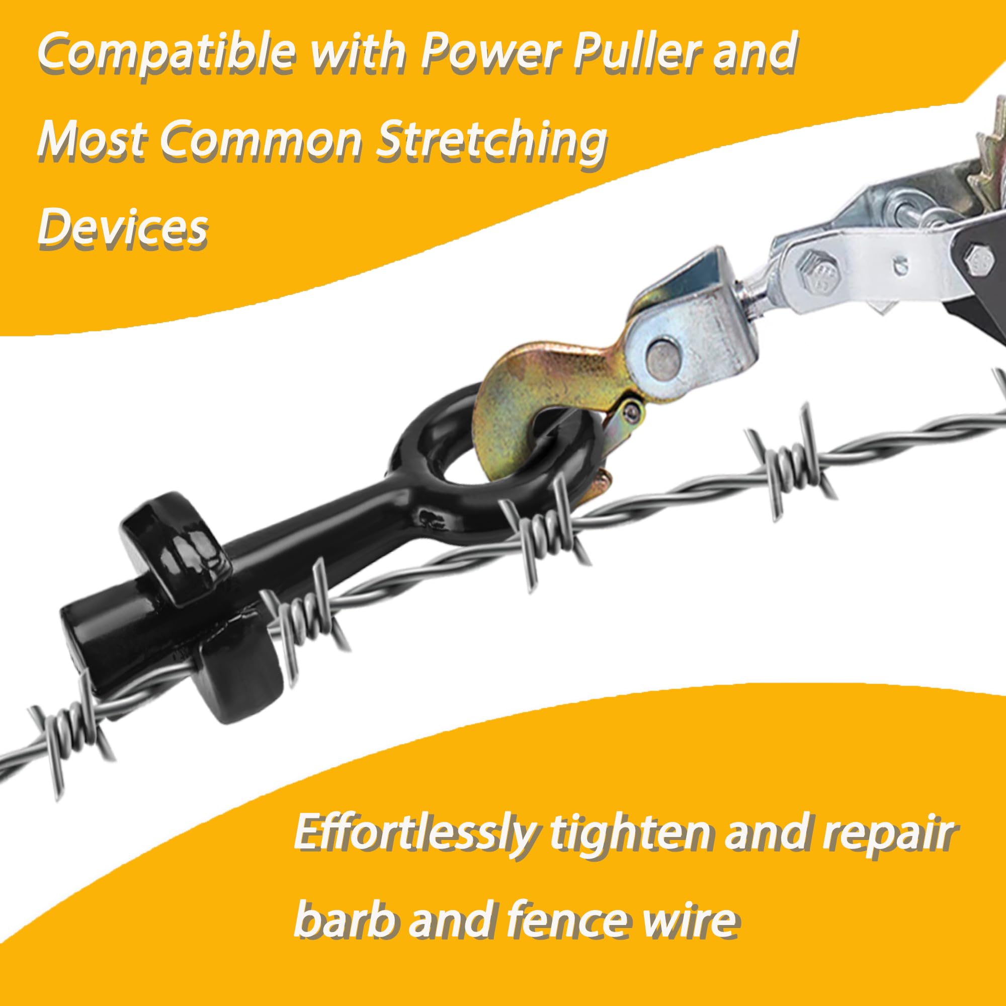 **Barbed Wire Pullers - Heavy Duty Steel Wire Gripper for Fence Stretching & Repair, S1611000 Black Metal Tool - Perfect for Farm, Ranch & DIY Fence Projects**