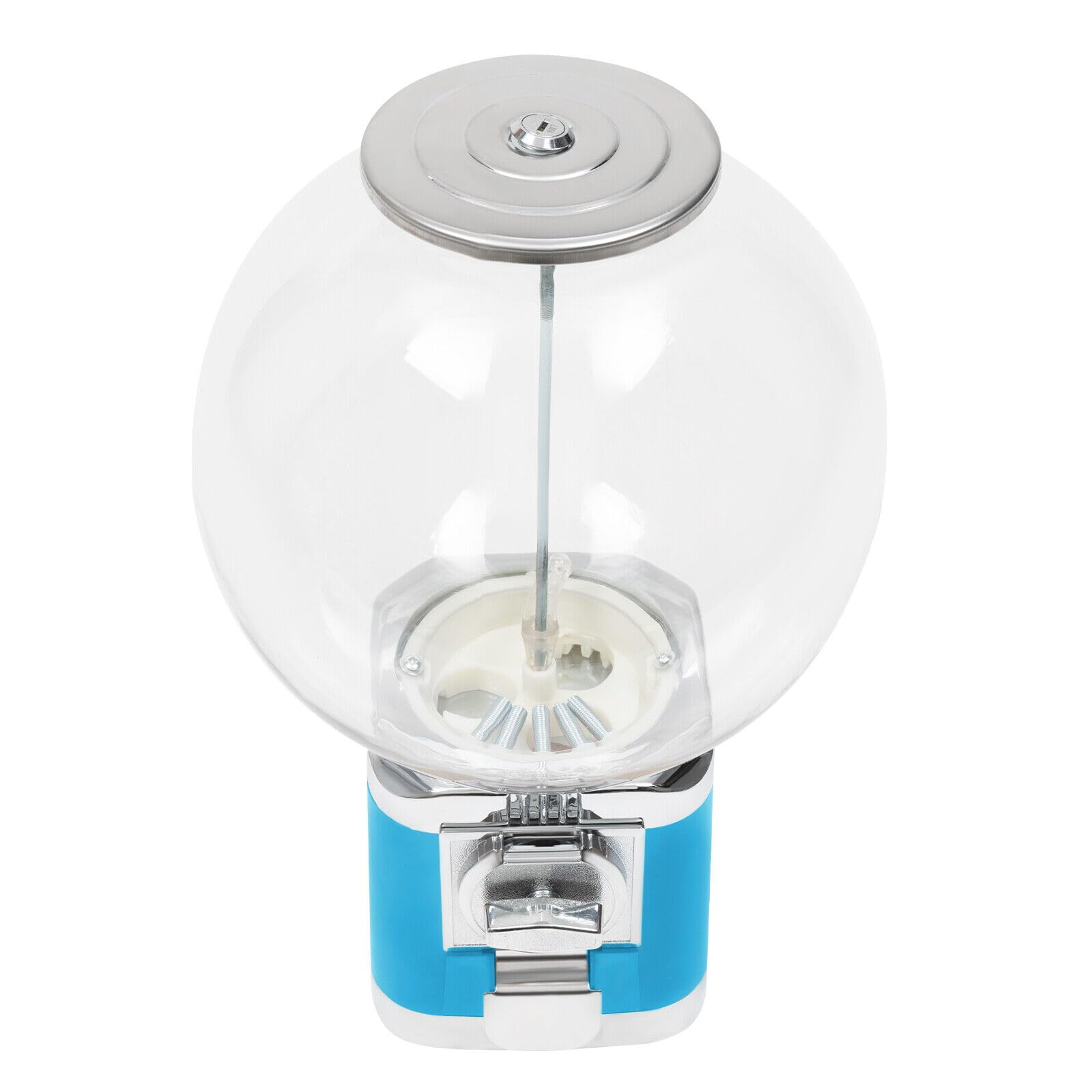 Commercial Candy Vending Machine with Gumball Dispenser & Capsule Toy Dispensing - Transparent Coin-Operated Machine for $1 Coins - Perfect for Retail Stores, Arcades & Family Entertainment Centers - Ideal for Birthday Parties, Mall Kiosks & Small Business Revenue