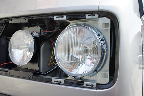 GoWesty 7 Round Headlight Brackets for VW Vanagon - Durable Replacement Parts for Off-Road & Camping Adventures