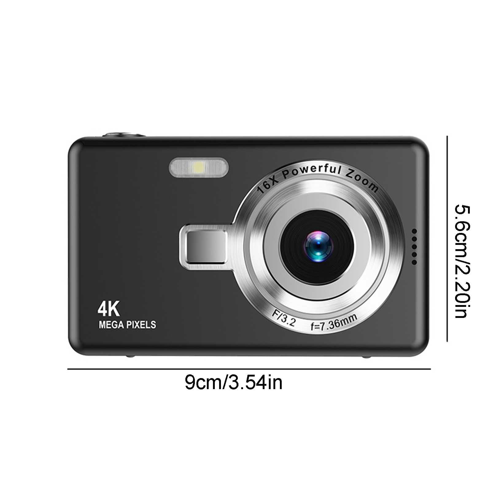 48MP 1080P HD Digital Camera with Electronic Stabilization & 16X Zoom - Portable CCD Camera for Travel, Vlogging, and Photography | Perfect for Beginners and Professionals