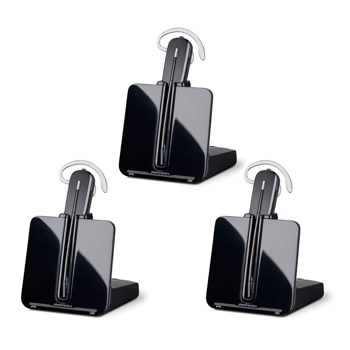 Plantronics CS540 DECT Wireless Headset - 3-Pack (Renewed) | Convertible Office Headset with Noise Cancelling | Perfect for Call Centers, Remote Work & Business Communications
