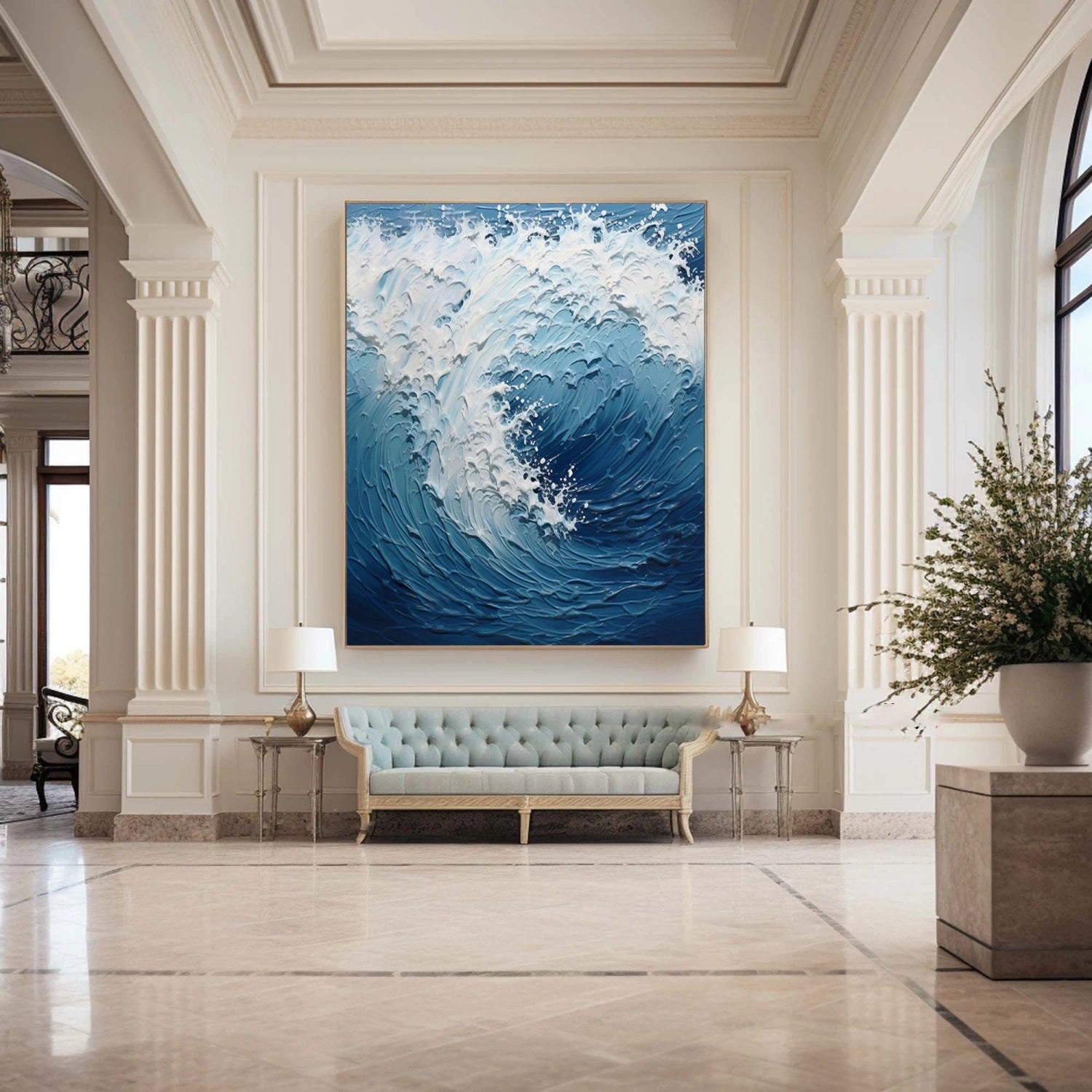Ocean And Sky Painting #OS 238 - Stunning Coastal Wall Art for Living Room, Bedroom & Office Decor